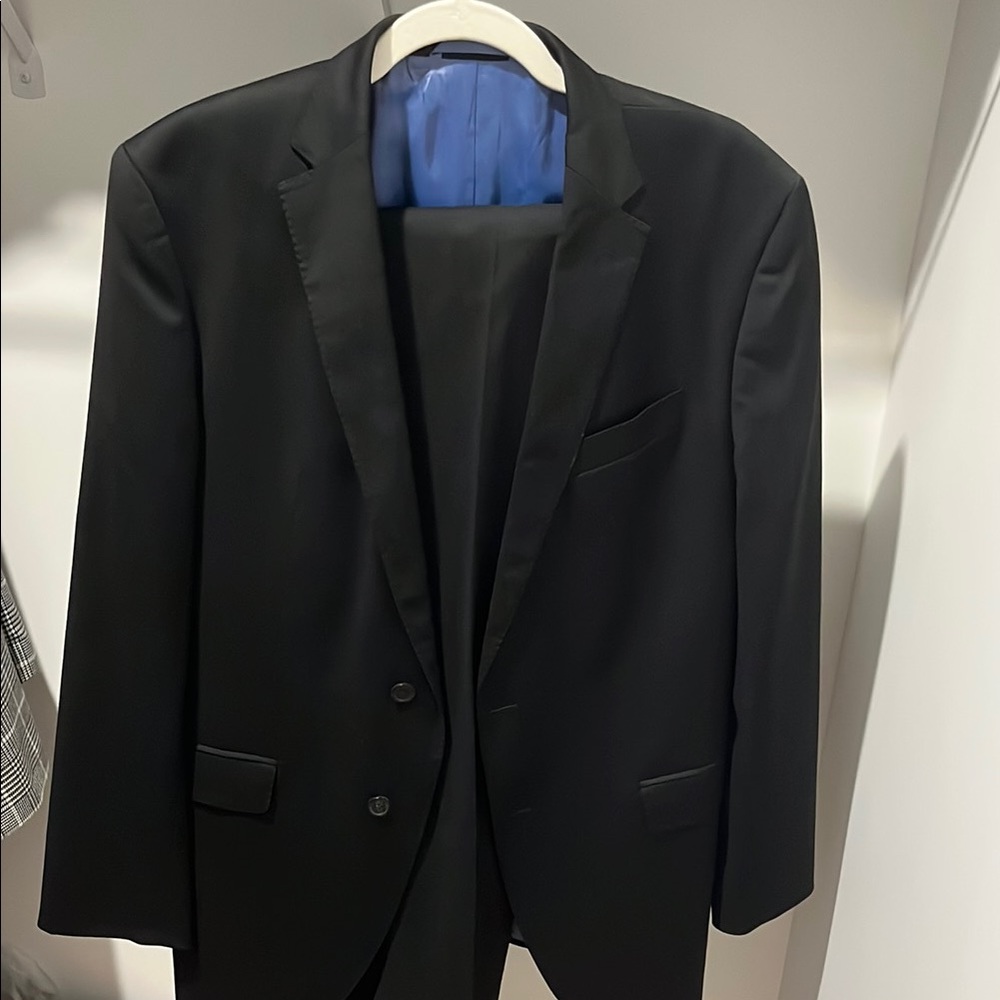 Rene Lezard Black Suit, Loro Piana s130